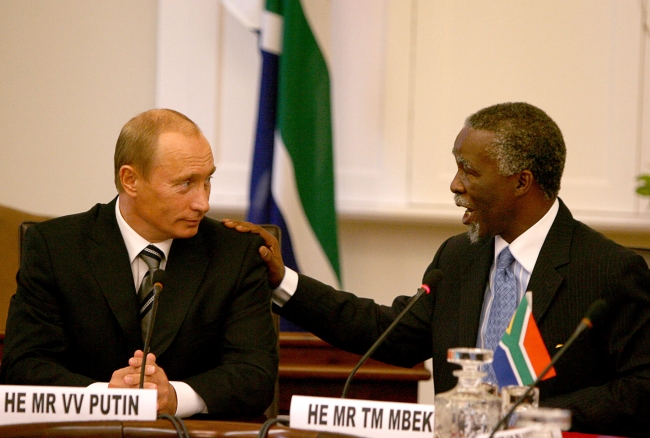 Rusya Devlet Başkanı Putin ve Orta Afrika Thabo Mbeki. 2006. Fotoğraf: Reuters